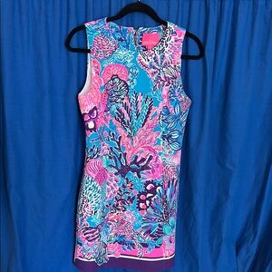 Lilly Pulitzer Pink and Blue Sleeveless Dress